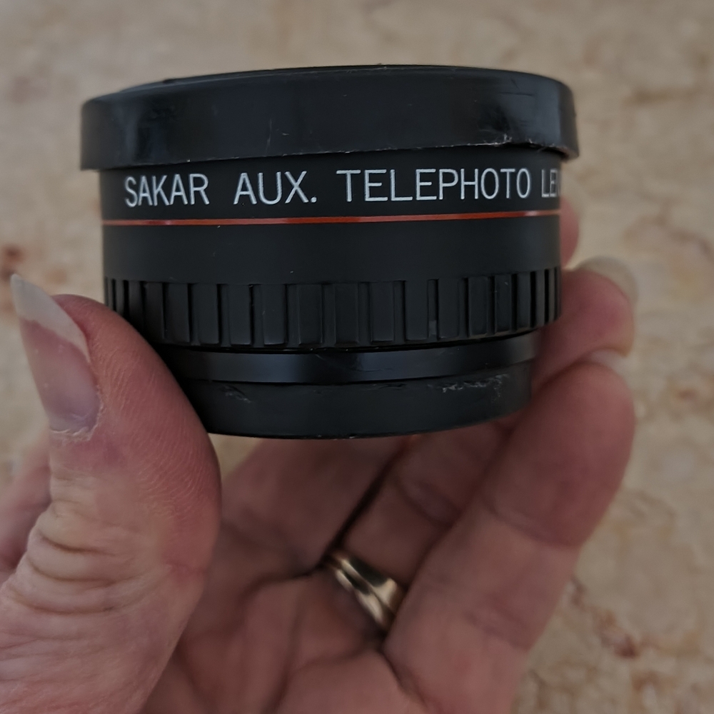 Vintage Sakar Telephoto Aux Lens for Minolta AF-5 Japan